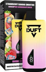 Одноразовая электронная сигарета Duft 10000 Strawberry Banana Smoothie M  купить в Москве по цене 1849 руб