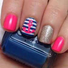 Look through our ideas and pick a design for your next visit to a beauty salon. Pink Nautical Unique Nail Designs Fmag Com