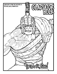 This content for download files be subject to copyright. How To Draw Gladiator Hulk Thor Ragnarok Drawing Tutorial Draw It Too