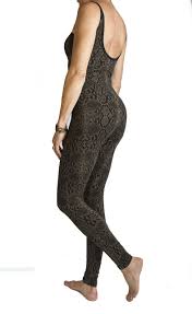 Color:green fabric:spandex lycra pattern:snake skin design:full body suit elastic: Snake Olive Catsuit Funky Simplicity