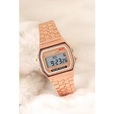 spectrum rose renk metal kordonlu dijital retro bayan kol fiyati