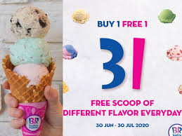 Baskin robbins has been the top ice cream brands in malaysia for years. Buy 1 Free 1 Promo Starting Today At All Baskin Robbins Outlets For The Whole Month Of July