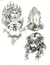 Drawing jesus face tattoo design. Jesus Tattoo Design Stencil Novocom Top