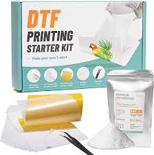 KASYU DTF Transfer Powder Film Kit for DTF Sublimation Printer,All-in-1 DTF  Starter Kit- 8.8oz White Digital Hot Melt Adhesive&15 Direct to Film  Pretreat Iron-on Transfer Paper Fabric : Amazon.co.uk: Automotive