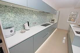 High Gloss Steel Blue Acrylic Kitchens Blue Kitchen Cabinets Blue Kitchens House Design Kitchen