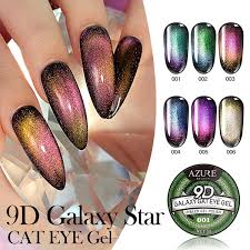 The color of the cat eye magnet stick can not be picked. Galaxy 9d Cat Eye Nail Gel Soak Off Magnetic Gel Nail Polish Diy Magnet Nail Art Gel Varnish Wish
