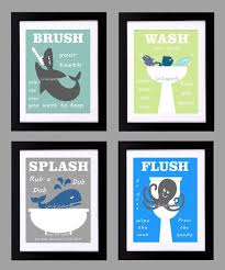 Kids Bathroom Prints Download Or Physical Prints Bathroom Etsy Bathroom Rules Kids Kids Bathroom Wall Art Bathroom Kids
