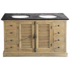 Persiennes Meuble Salle De Bain Double Vasque En Bois Et Pierre Bleue Meuble Double Vasque Double Vasque Salle De Bain Meuble Vasque