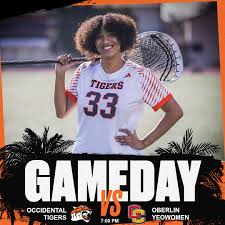 Finals from campus today. @occidentallacrosse @oxy_softball  #onetigermanystripes🐅🧡