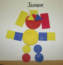 Creating Shape Pictures Using Attribute Blocks Take Photo And Ask Students To Tell You About Their Pictures Shapes Activities Math Geometry 2d And 3d Shapes