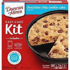 In a shallow bowl mix the sugar with the cinnamon. Duncan Hines Easy Cake Kit Chocolate Chip Cookie Cake Mix 6 6 Oz Brickseek