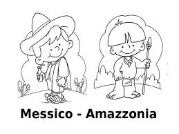 Disegni Da Colorare I Bambini Del Mondo Messico Amazzonia