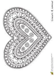 coloriage coeur mandala geometrique aide de la page