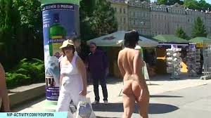 Crazy valerie shows her ass and pussy in public