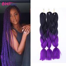 Find More Bulk Hair Information About Xpressions Braiding Hair Two Tone Purple Ombre Synthetic Expr Cheap Braiding Hair Braided Hairstyles Braiding Hair Colors