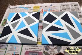 Download free geometric triangle pattern vectors and other types of geometric triangle pattern graphics and clipart at freevector.com! Triangle Wall Paint Design Ideas With Tape Novocom Top