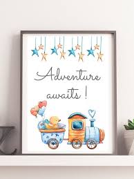 Nursery Decor Adventure Awaits Nursery Adventure Nursery Wall Decor Adventure Wall Art Nursery Train Printable Poster Kids Room Adventure Wall Art Nursery Wall Decor Nursery Wall Art