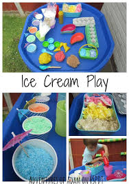 Ice Cream Sensory And Pretend Play For Kids Fspdt Summer Activities For Toddlers Tuff Tray Ideas Toddlers Toddler Activities