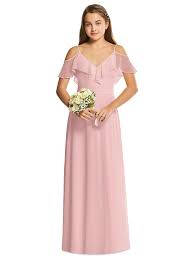 Dessy Collection Junior Bridesmaid Dress Jr548 In 2020 Junior Bridesmaid Dresses Blush Bridesmaid Dresses Stunning Bridesmaid Dresses