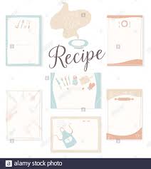 Wir schreiben rezepte und anleitungen für andere auf (einstieg). Retro Rezept Karte Vorlage Set Fur Kochbuch Vektorgrafik Des Menu Erstellers Kuchenschablone Stock Vektorgrafik Alamy