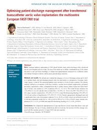 The euro is the currency of the eurozone. Pdf Optimising Patient Discharge Management After Transfemoral Transcatheter Aortic Valve Implantation The Multicentre European Fast Tavi Trial