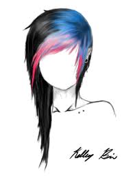 They use different hair color to show the layers. Beauty Emo Hair Scene Hair How To Draw Hair