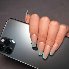 See your favorite christmas nails designs and toes nails designs discounted & on sale. Instock Nude With Light Blue Tips Fake Press On Acrylic Nails 12 Pcs Health Beauty Hand Foot Care On Carousell