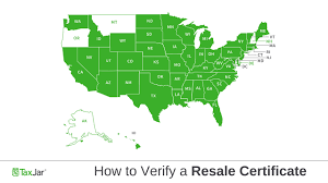 sales tax by state how to verify a resale certificate