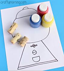 Printable gumball machine coloring pages. Gumball Machine Craft For Kids Using Wine Corks Crafty Morning