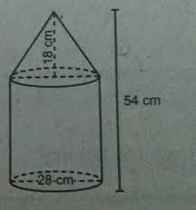 Volume Bangun Gabungan Kerucut Dan Tabung Pada Gambar Disamping Adalah Cm 3 Brainly Co Id