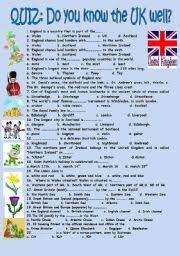 Every item on this page was chosen by a woman's day editor. English Exercises The United Kingdom Quiz