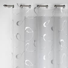 Vous souhaitez acquérir un voilage blanc et gris ? Voilage 140 X 240 Cm Infinity Blanc Rideau Voilage Store Eminza