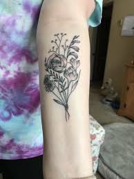 First Tattoo Wild Flower Forearm Done By Sean At Leviticus In Minneapolis Mn Forearm Tattoos Rose Shoulder Tattoo Wildflower Tattoo