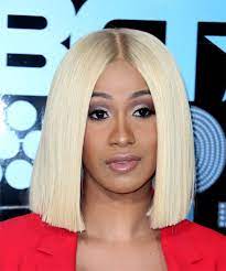 50 best bob cut hairstyles for women with images Cardi B Medium Straight Light Blonde Bob Haircut