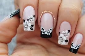 Uñas negras faciles de hacer moda 2017. Decoracion De Unas Blanco Y Negro Elegantes Unas Decoradas