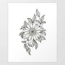 Pin By Queen Forever On Embroidery In 2020 Sunflower Art Print Flower Tattoo Shoulder Sunflower Art