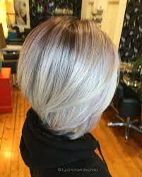 Bob Hairstyle For Older Women Older Women Hairstyles Platinum Blonde Hair Blonde Balayage