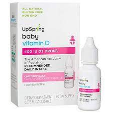 upspring baby d vitamin d3 drops for baby 2 25ml 400 iu 90 day supply baby vitamins vitamins vitamin d