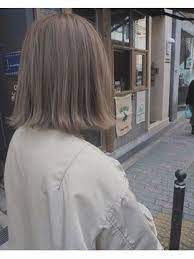 切りっぱなしボブ ミルクティーベージュ ゲストスナップ korean hair color hair styles ash hair color