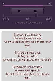 Ac/dc you shook me all night long liedtext übersetzung nach : Ac Dc Lyrics Fur Android Apk Herunterladen
