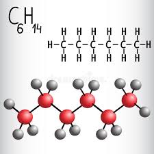 Modelo Da Fórmula Química E Da Molécula Do Hexano C6H14 Ilustração do Vetor  - Ilustração de molécula, fórmula: 93780912
