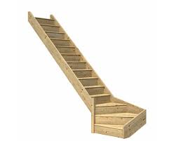 Viele privathäuser, wohnungen und büros weisen ein außergewöhnliches layout oder beschränkten platz für die treppe aus, was die auswahl des treppentyps erschwert und einschränkt. Wangentreppe Pertura Elenie Fichte Ohne Gelander 1 4 Gewendelt Unten Links 17 Steigungen Mit Setzstufen Bei Hornbach Kaufen