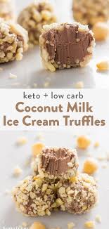 Chocolate Coconut Milk Ice Cream Truffles Keto Low Carb In 2020 Coconut Milk Ice Cream Coconut Milk Recipes Dessert Coconut Milk Recipes