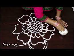 Easy Free Hand Rangoli Designs Simple Kolam With Out Dots How To Draw Latest Muggulu Design Free Hand Rangoli Design Free Hand Rangoli Easy Rangoli Designs