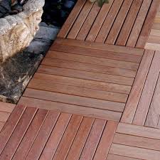 Infinita Corporation Le Click 16 Teak Hardwood Flooring In Natural Deck Tiles Deck Tile Outdoor Deck