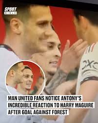 🗣 'The way Antony switched his face when he saw it's Maguire.' 🗣 'Nahhh  look at Antony's face as soon as Maguire goes up to him.' 🗣 'I feel really  bad for