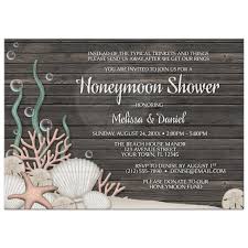 Honeymoon Shower Invitations Rustic Beach And Wood Beach Bridal Shower Invitations Honeymoon Bridal Showers Honeymoon Shower