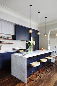 Deco Cuisine Blanche Et Bleue Blog Deco Clem Around The Corner Cuisine Moderne Cuisine Contemporaine Cuisines Bleues Et Blanches