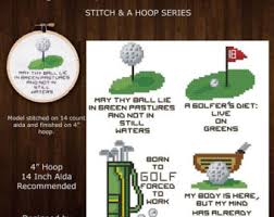 About orenco originals ™ digital counted cross stitch patterns. Golf Cross Stitch Etsy