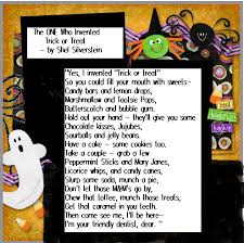 The One Who Invented Trick Or Treat By Shel Silverstein Fun Halloween Poem For Kids Mom Always Finds Out Halloween Poems For Kids Halloween Poems Kids Poems
